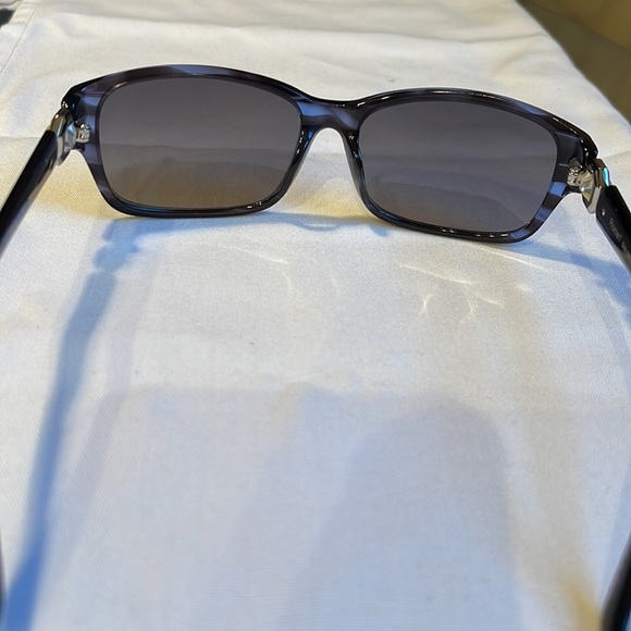SOLVARI Rome1 navy sunglasses, Swarovski crystals, polarized gray lenses, women - Picture 6 of 8